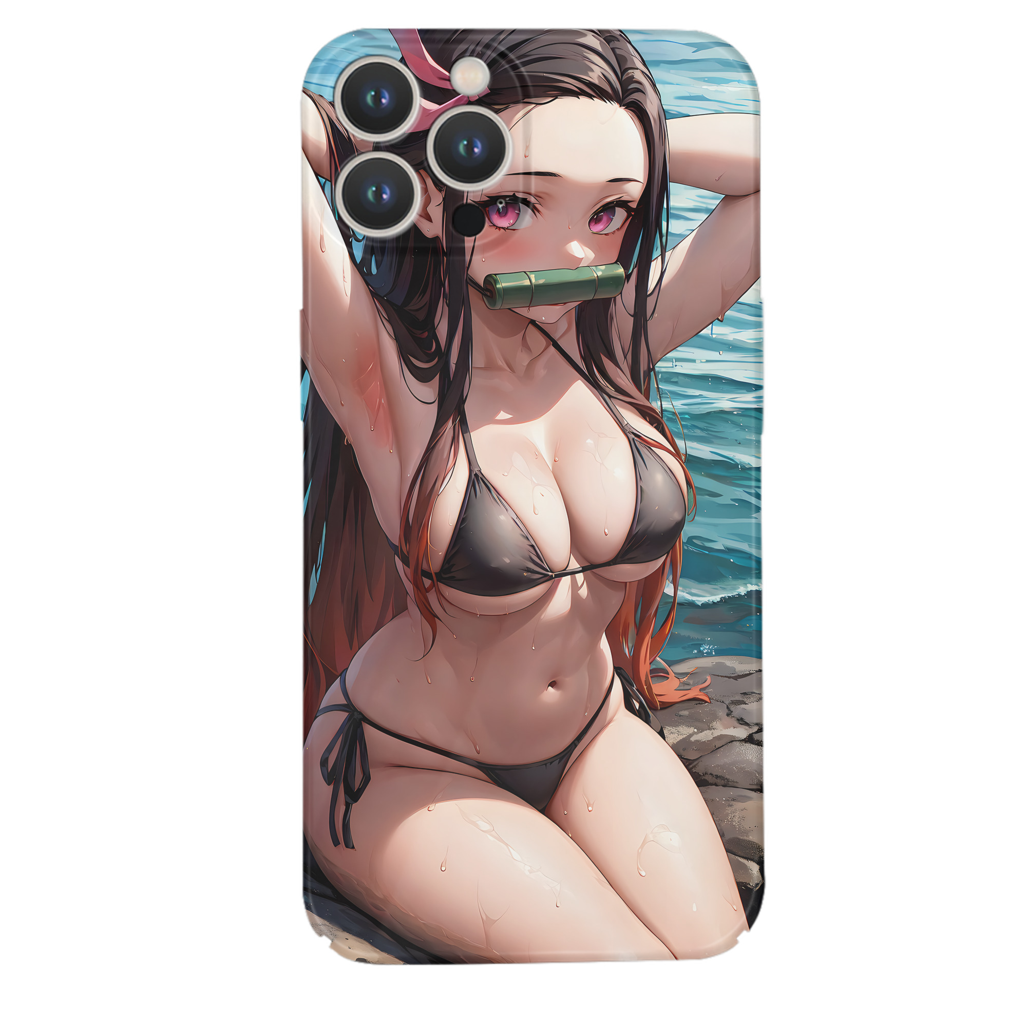 （画像用） 鬼滅の刃（きめつのやいば）竈門 禰󠄀豆子／かまど ねずこ Kamado Nezuko 【iPhone 14シリーズ対応】ハードケース